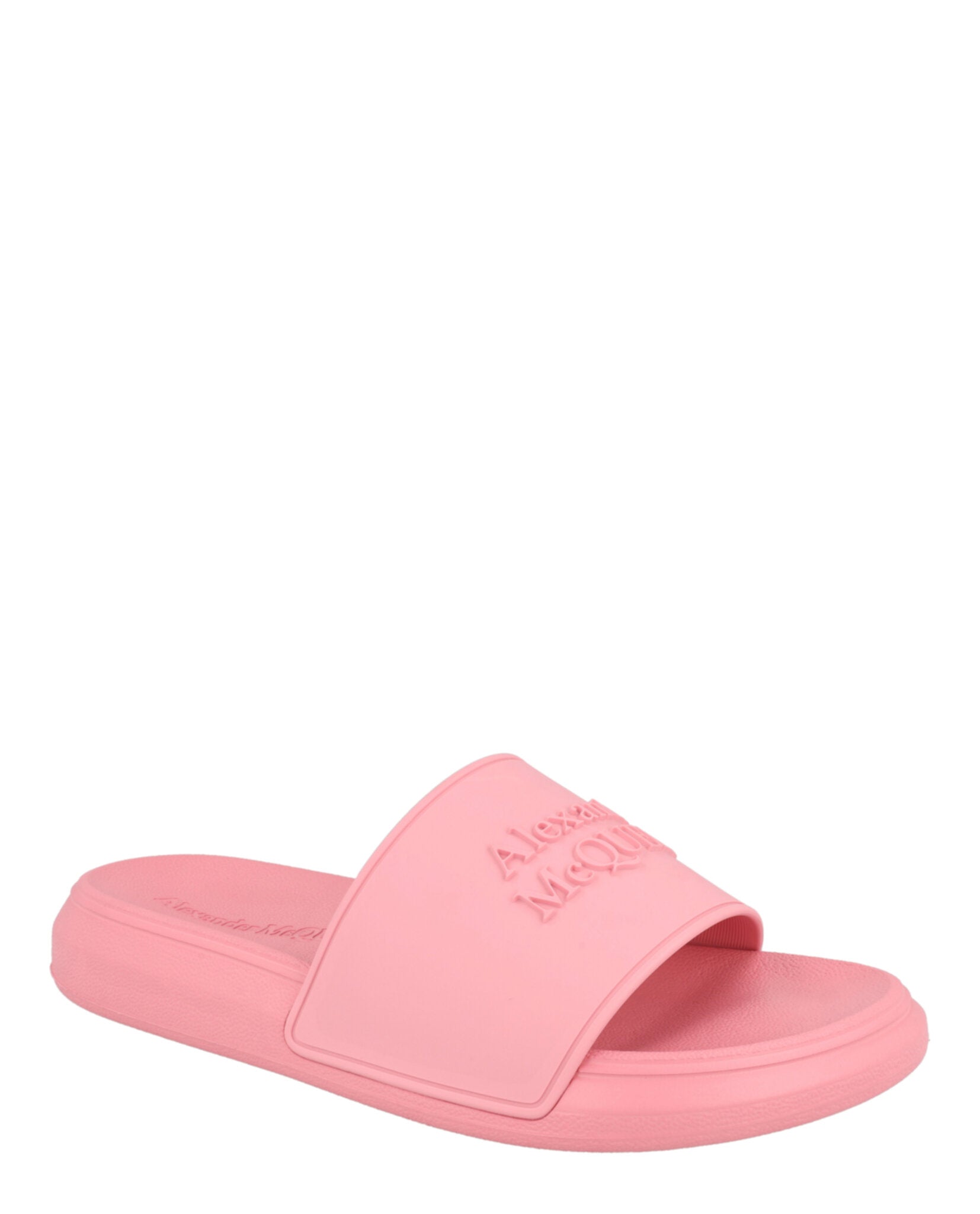 Alexander McQueen Womens Embossed Logo Slides