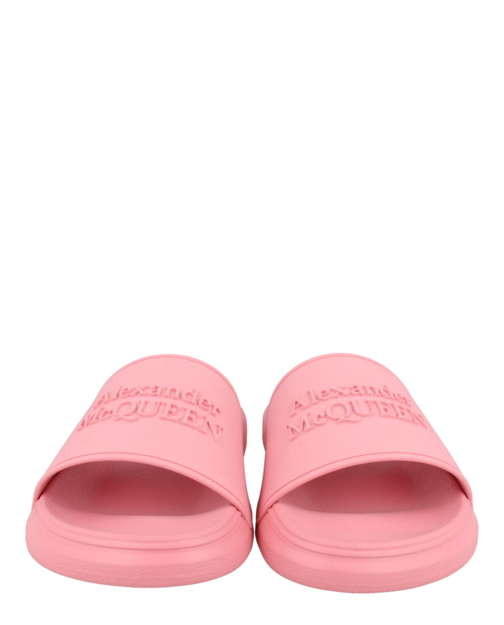 Alexander McQueen Womens Embossed Logo Slides