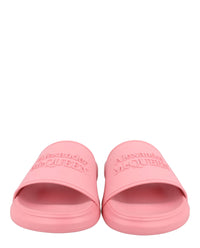 Alexander McQueen Womens Embossed Logo Slides