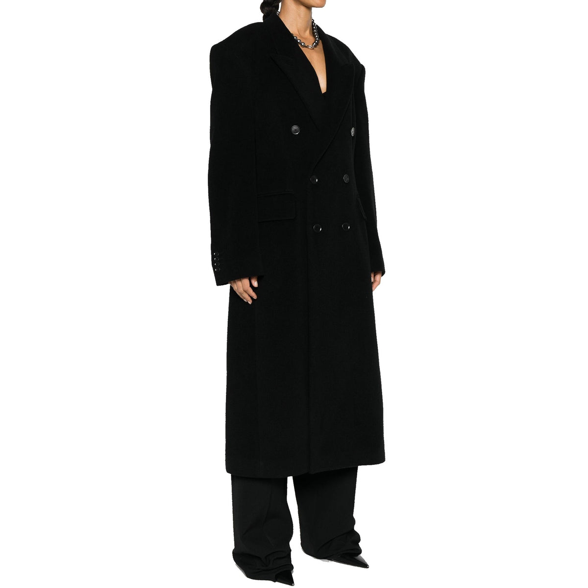Balenciaga Balenciaga Cashmere And Wool Cinched Coat Women