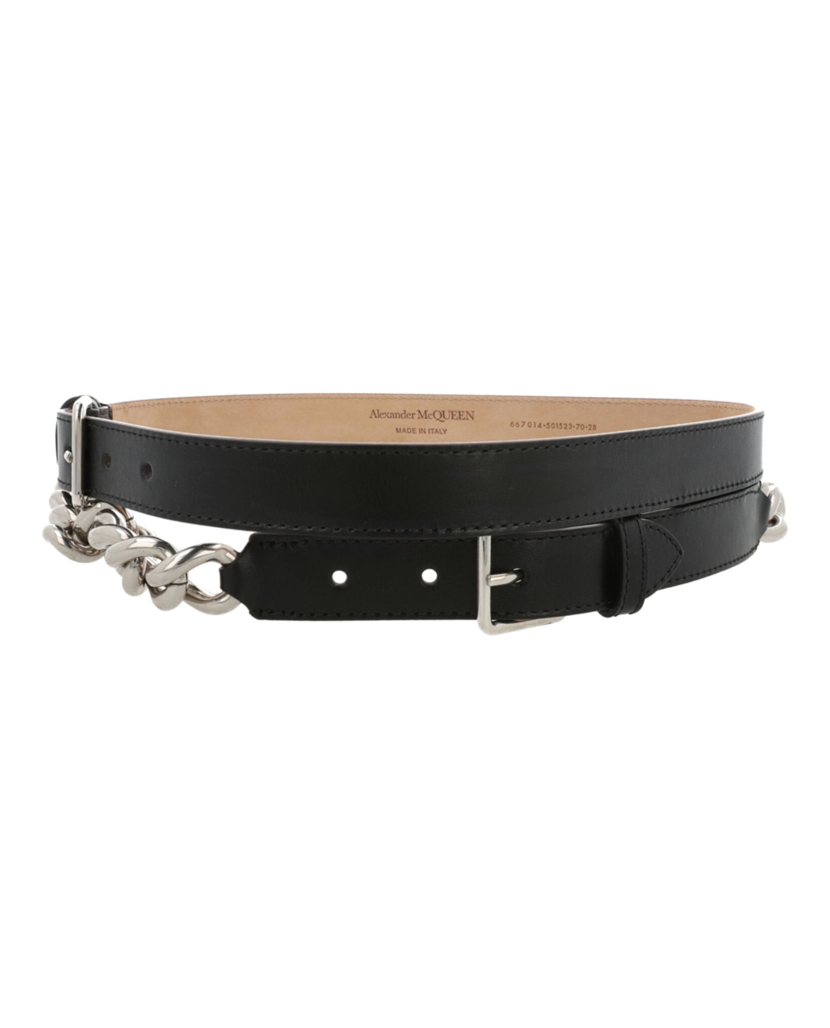 Alexander McQueen Womens Double Belt with Chain