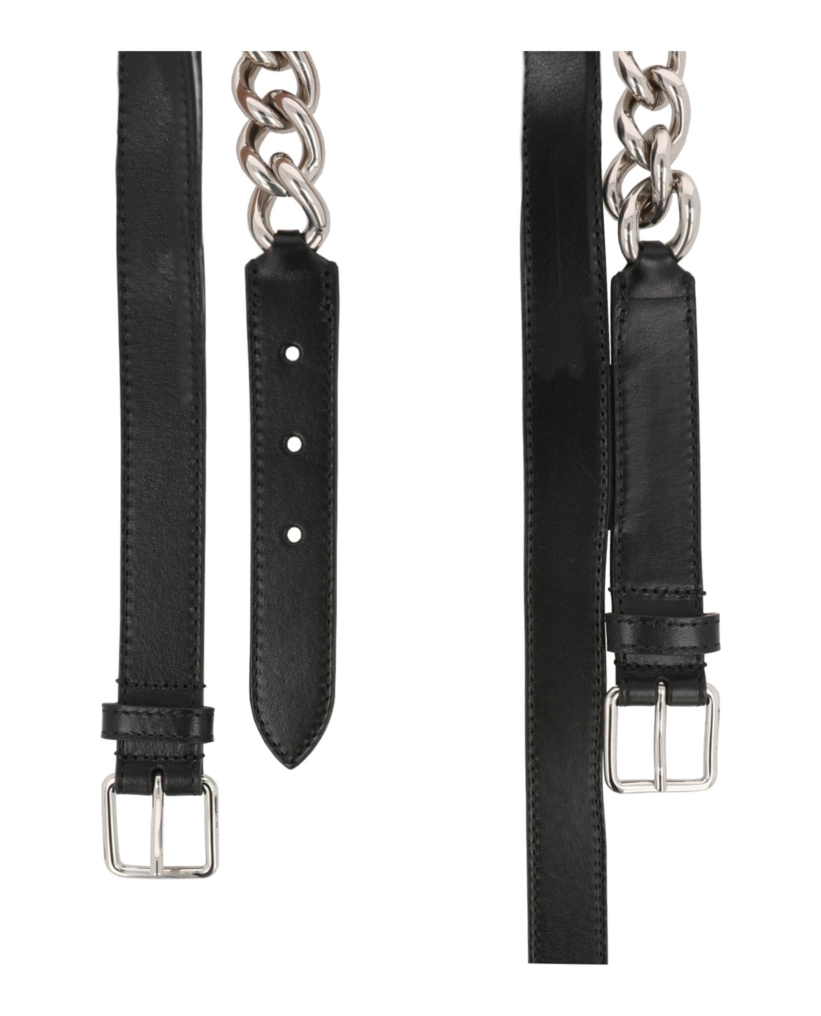 Alexander McQueen Womens Double Belt with Chain