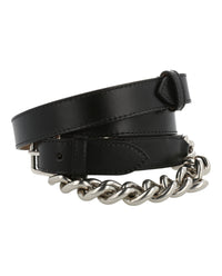 Alexander McQueen Womens Double Belt with Chain