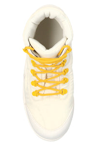 Bottega Veneta Technical Fabric Lace-Up Platform Boots with Contrast Laces