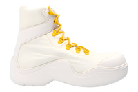 Bottega Veneta Technical Fabric Lace-Up Platform Boots with Contrast Laces