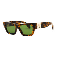 Palm Angels Sunglasses Square Full Rim, Black Frame and Dark Grey Lens PERI10JMAGNOLIA1007