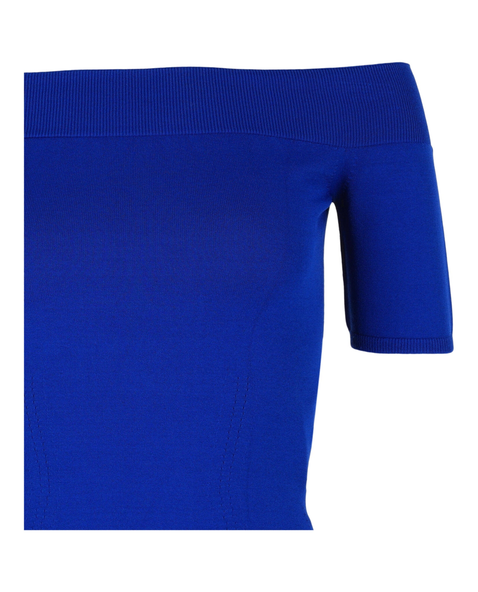 Alexander McQueen Womens Off-The-Shoulder Crop Top