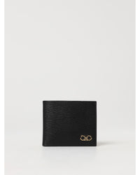 Ferragamo Leather Bifold Wallet Men Black