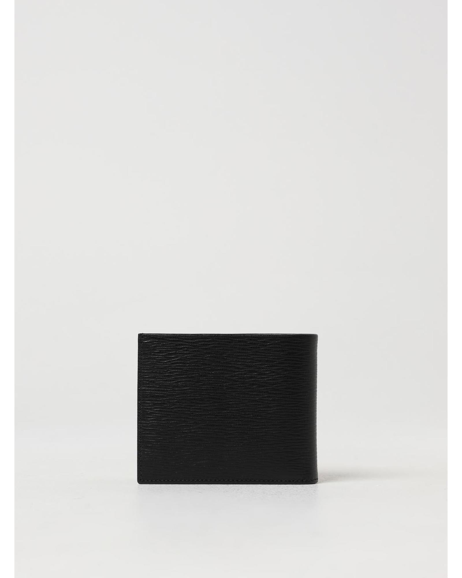 Ferragamo Leather Bifold Wallet Men Black