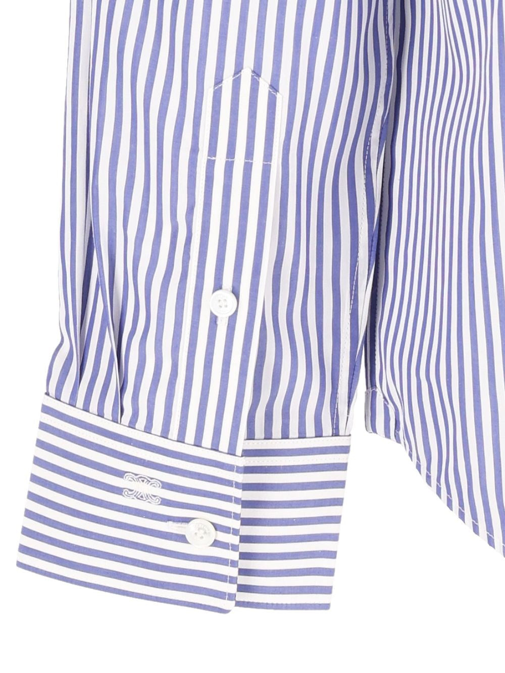 Celine Men Striped Cotton Shirt