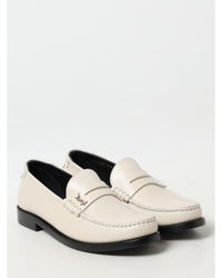 Saint Laurent YSL Leather Loafer Classic Design Women White