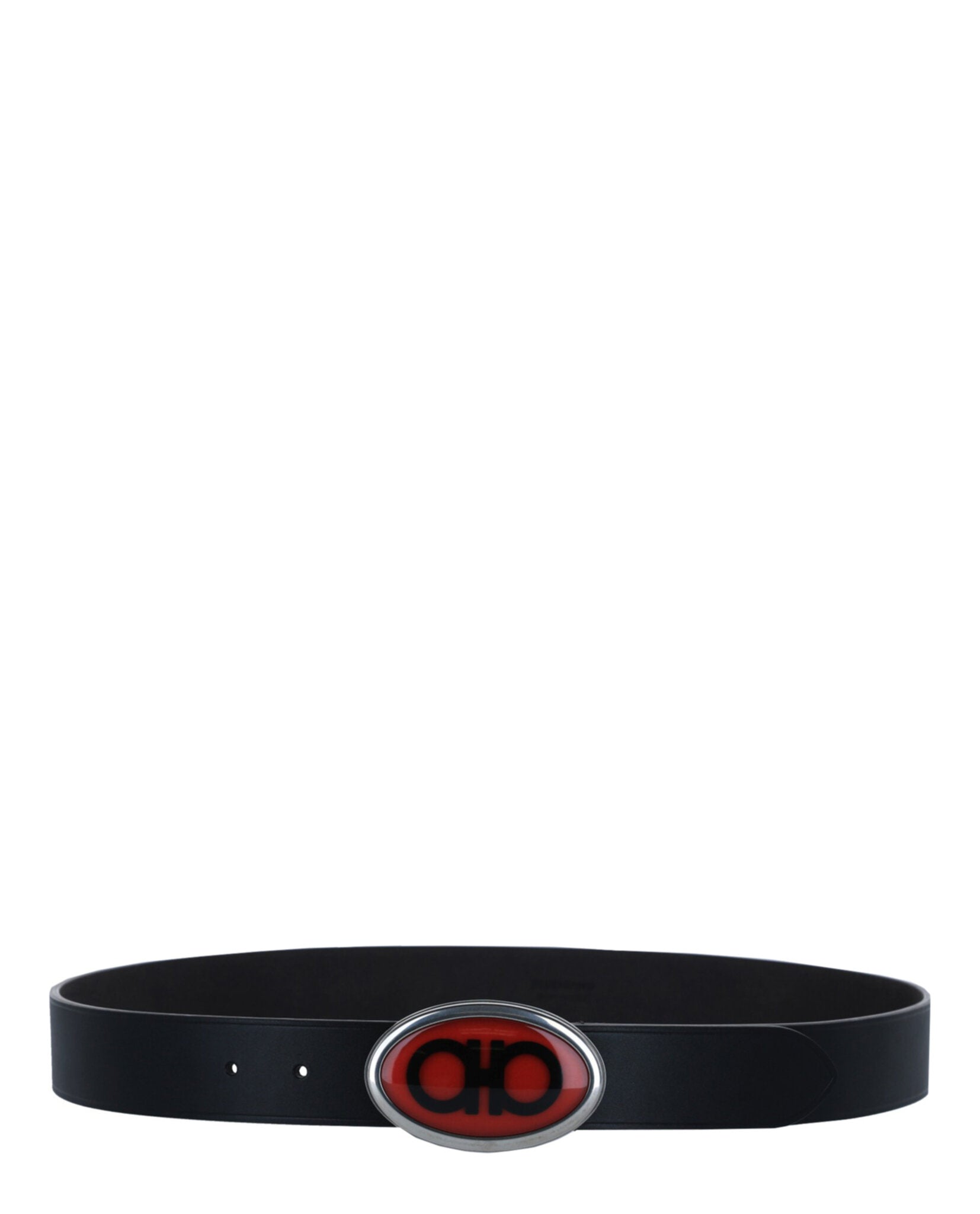 Ferragamo Mens Pebbled Buckle Belt