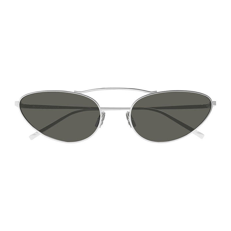 Saint Laurent Saint Laurent Sunglasses Cat Eye Full Rim, Silver Frame and Grey Lens SL538002