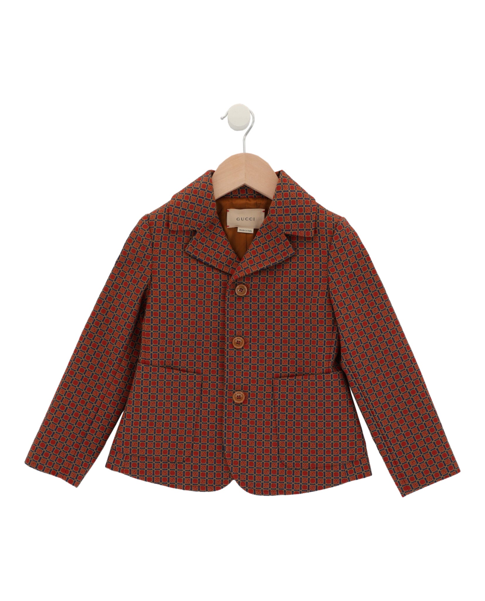 Gucci Boys Lined Cotton Fantasy Blazer Multi