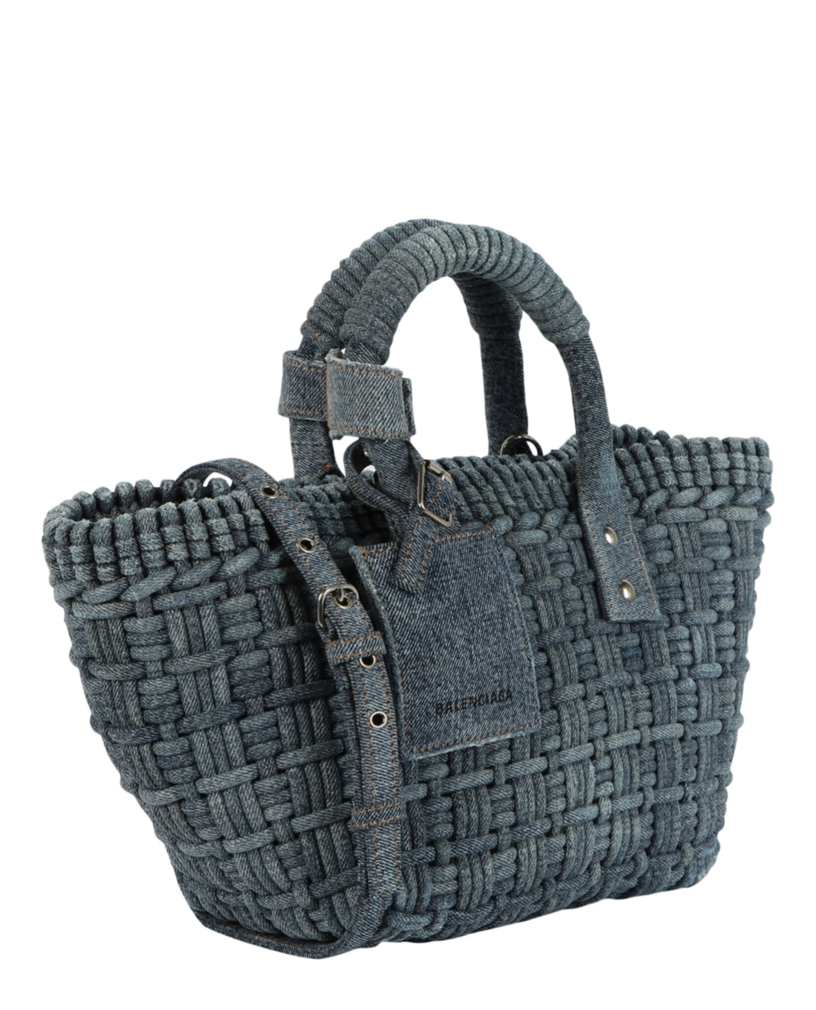 Balenciaga Womens Bistro Xs Basket Top Handle Bag In Denim – Bluefly
