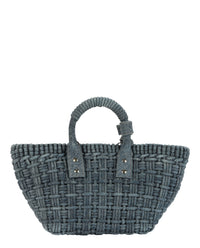 Balenciaga Womens Bistro Xs Basket Top Handle Bag In Denim