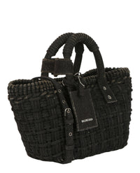 Balenciaga Womens Bistro Xs Basket Top Handle Bag In Denim