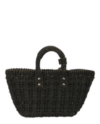 Balenciaga Womens Bistro Xs Basket Top Handle Bag In Denim