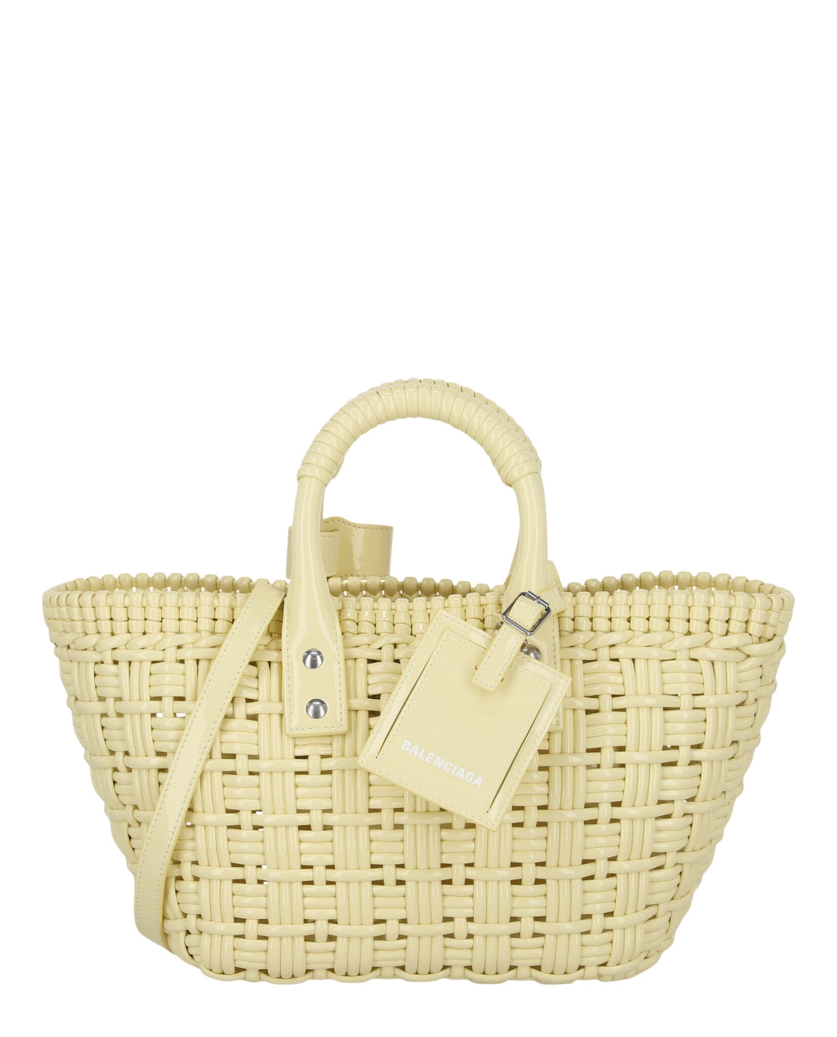 Balenciaga Womens Bistro XS Basket With Strap ONE SIZE Yellow