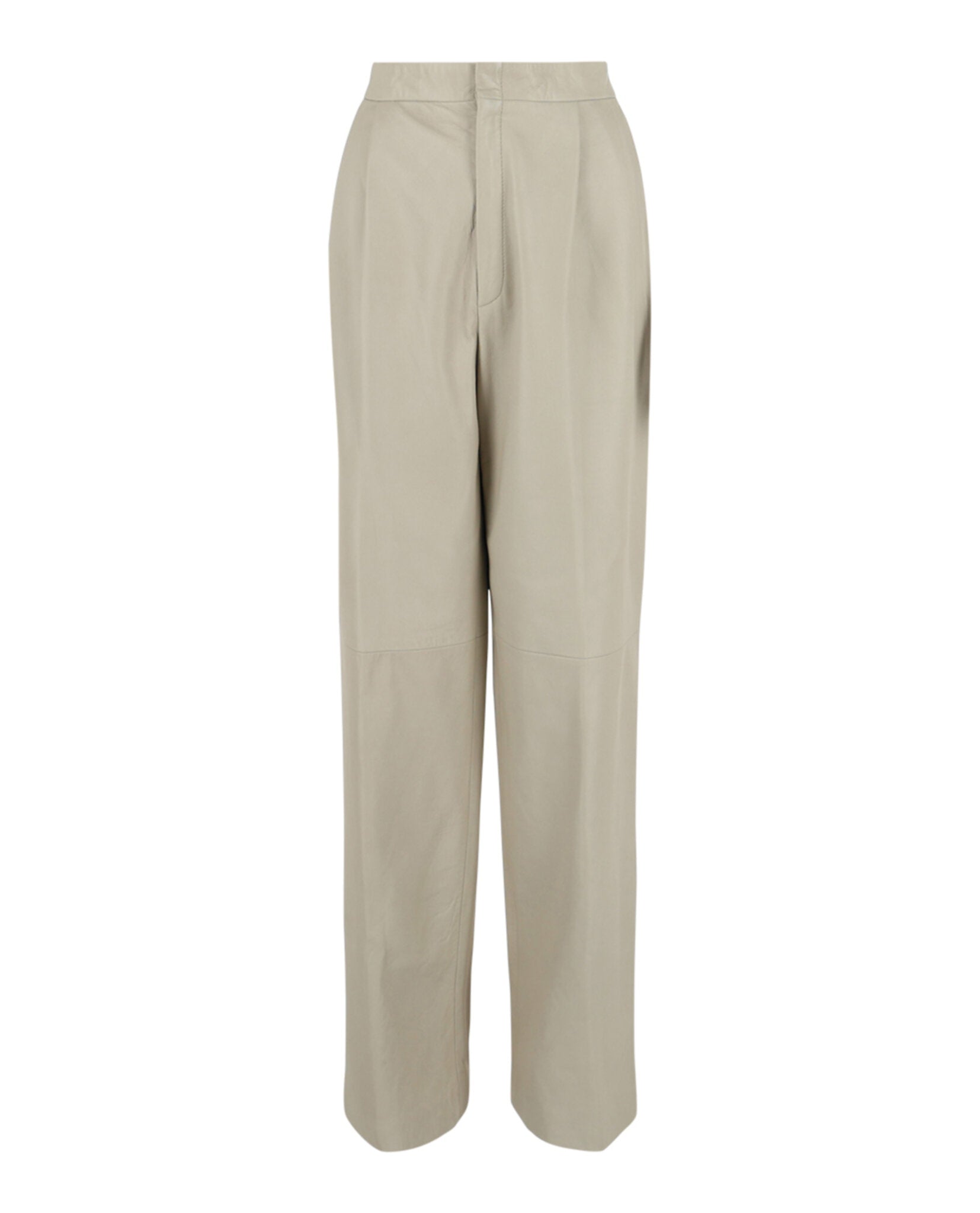 Gucci Womens Leather Wide-Leg Pants