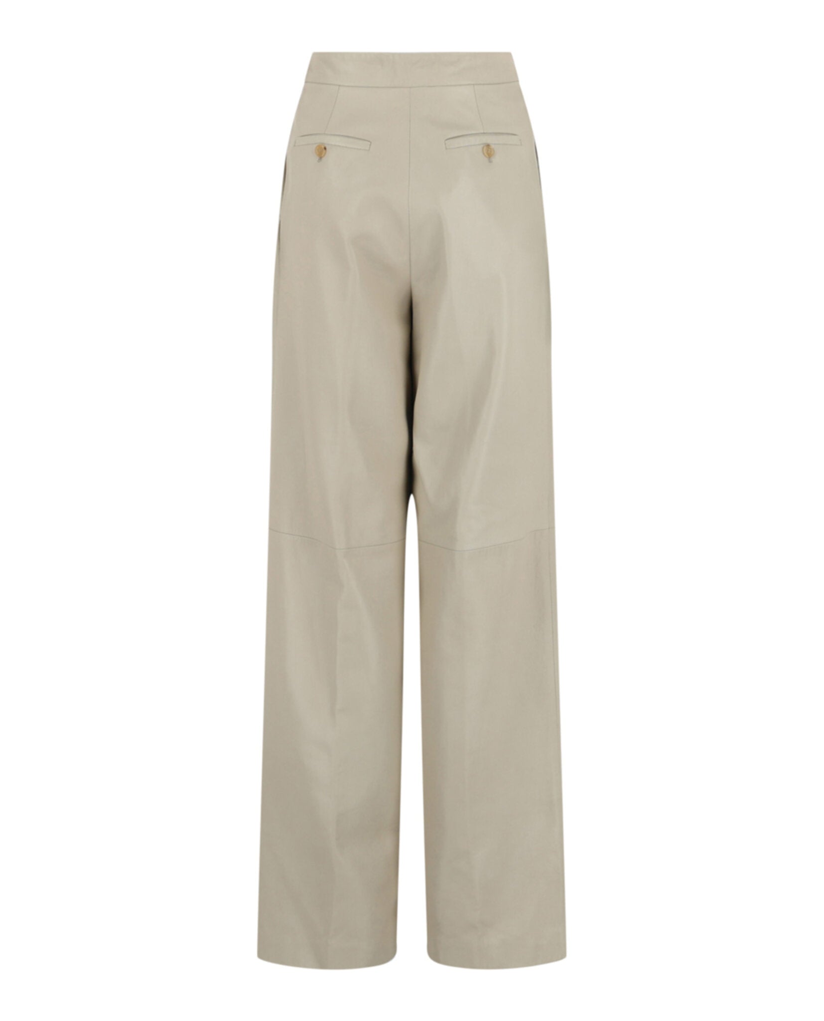 Gucci Womens Leather Wide-Leg Pants
