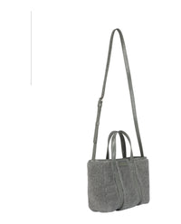 Balenciaga Womens Barbes East West Shearling Shopper Bag