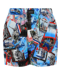 Balenciaga Balenciaga Womens Mixed Scraves Silk Crepe Pyjama Shorts