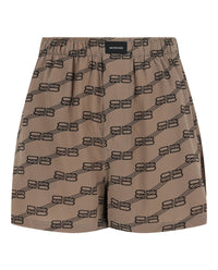 Balenciaga Womens BB Monogram Pajama Shorts