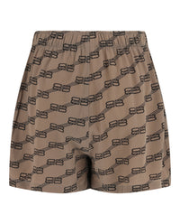 Balenciaga Womens BB Monogram Pajama Shorts