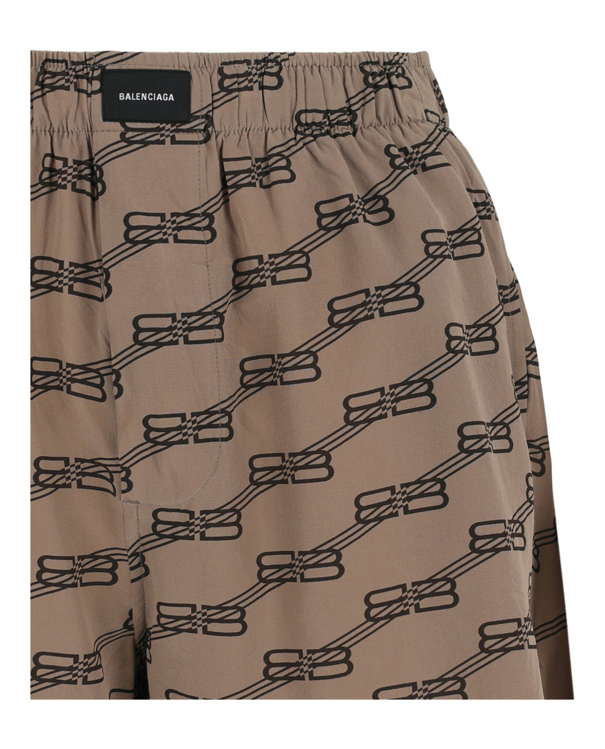 Balenciaga Womens BB Monogram Pajama Shorts