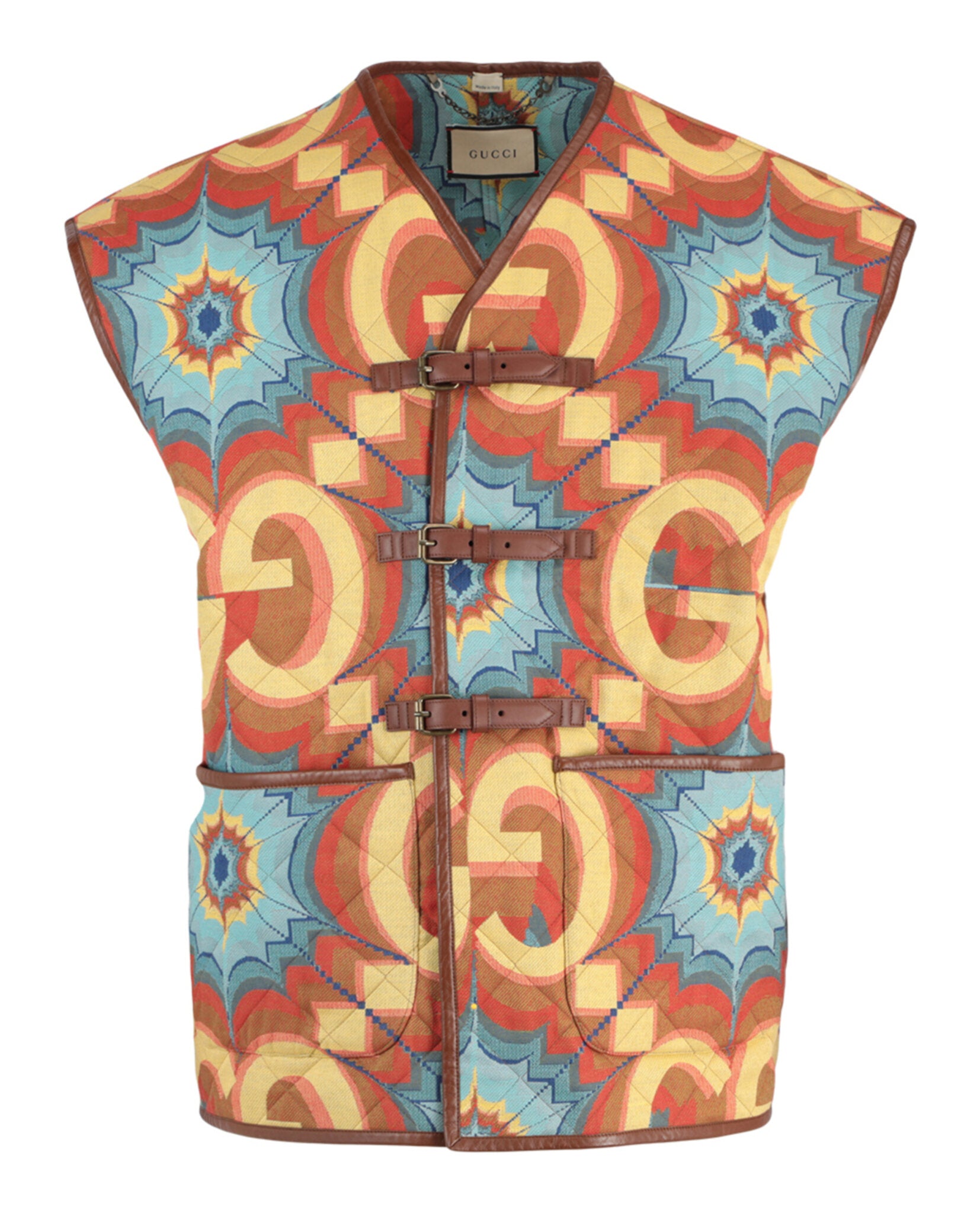 Gucci Mens GG Kaleidoscope Quilted Vest