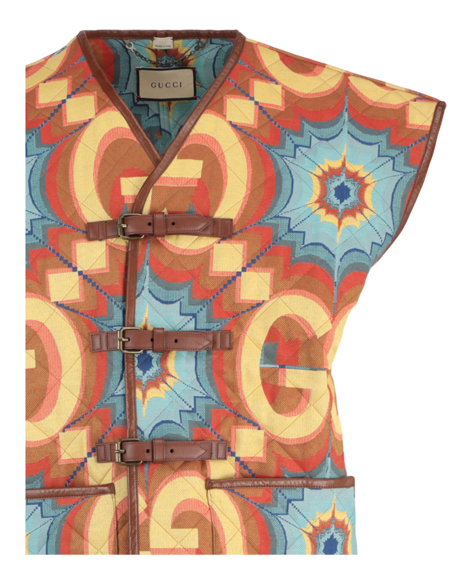 Gucci Mens GG Kaleidoscope Quilted Vest