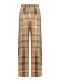 Burberry Women Check Cotton Trousers