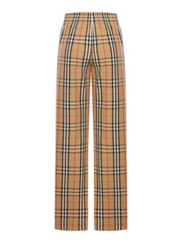 Burberry Women Check Cotton Trousers