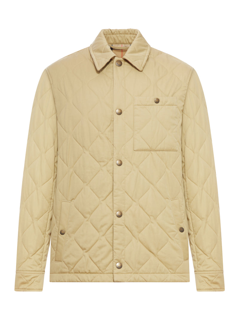 Burberry Men Quilted Gabardine Overshirt