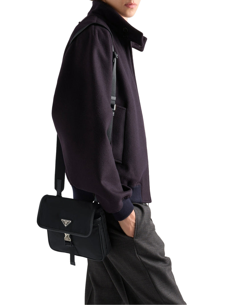 Prada Men Re-Nylon And Saffiano Shoulder Bag