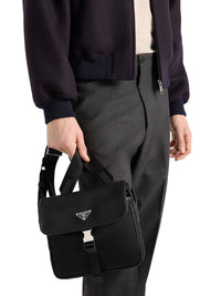 Prada Men Re-Nylon And Saffiano Shoulder Bag