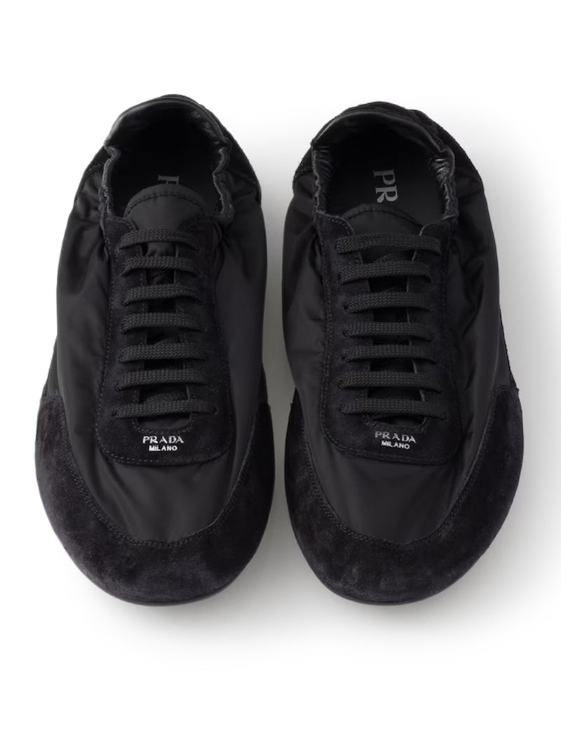 Prada Men Collapse Sneakers In Re-Nylon And Suede