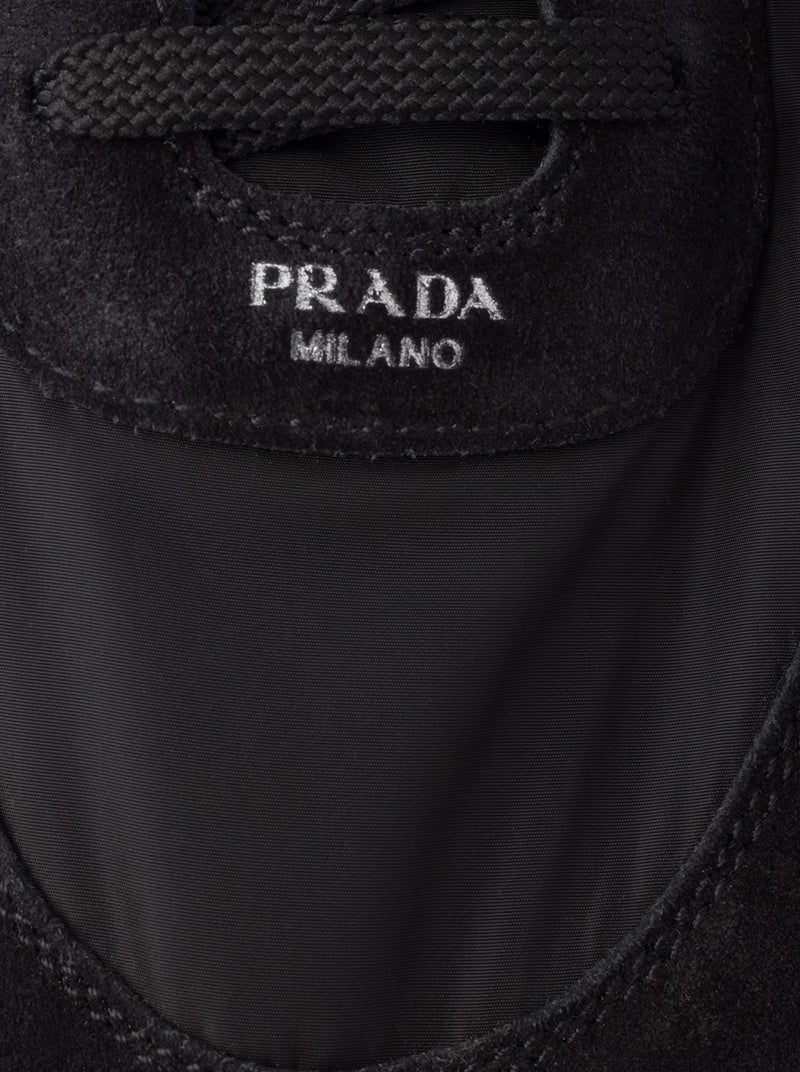 Prada Men Collapse Sneakers In Re-Nylon And Suede