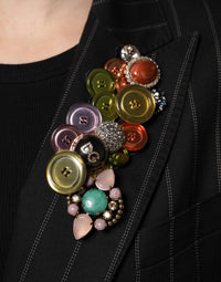 Dolce & Gabbana Dolce & Gabbana Multicolor Patchwork Embellished Coat Women's Jacket