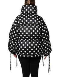 Dolce & Gabbana Dolce & Gabbana Black White Polka Dot Full Zip Puffer Women's Jacket