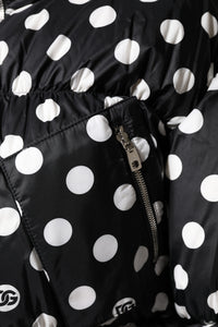 Dolce & Gabbana Dolce & Gabbana Black White Polka Dot Full Zip Puffer Women's Jacket