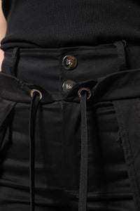 Dolce & Gabbana Black Cotton High Waist Cargo Women's Pants