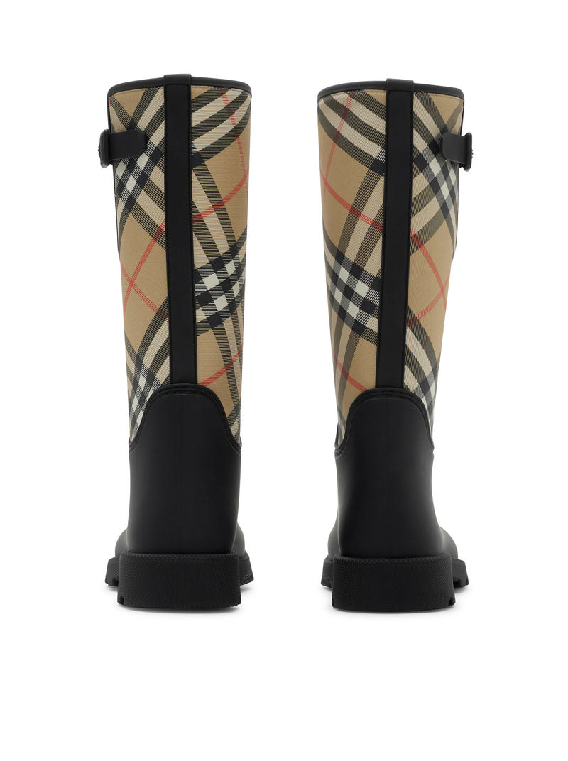 Burberry Women Marsh Stamp High Rubber Boots