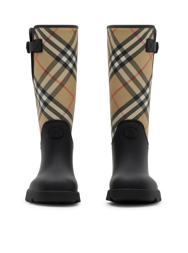 Burberry Women Marsh Stamp High Rubber Boots
