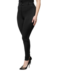 Dolce & Gabbana Black Nylon High Waist Slim Fit Women's Pants