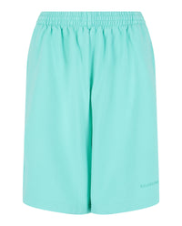 Balenciaga Womens Logo Embroidered Sweat Shorts