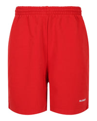 Balenciaga Mens Terry Vintage Logo Sweat Shorts Bright Red