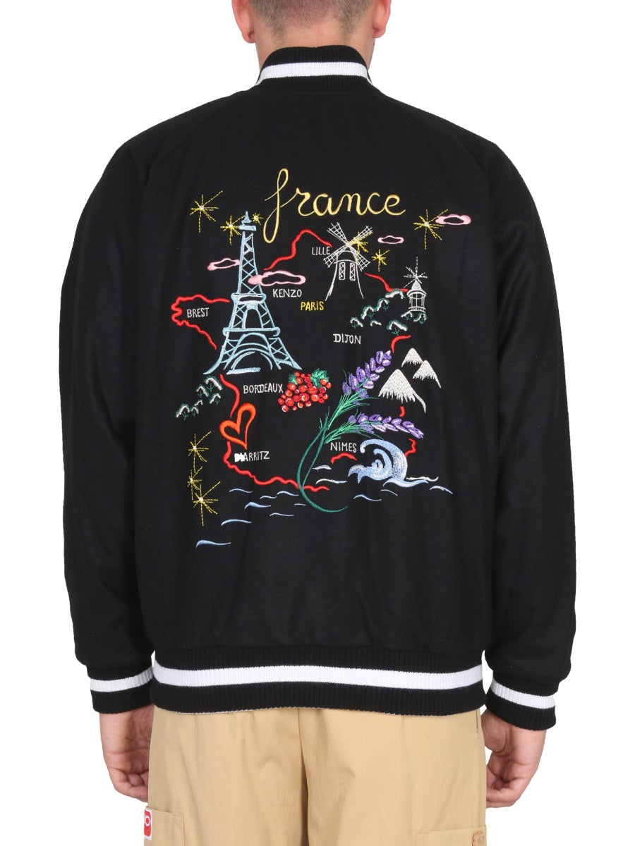 KENZO Kenzo Men Double Face Bomber Jacket "France Japan"
