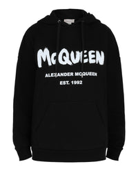 Alexander McQueen Womens Graffiti Logo Hoodie